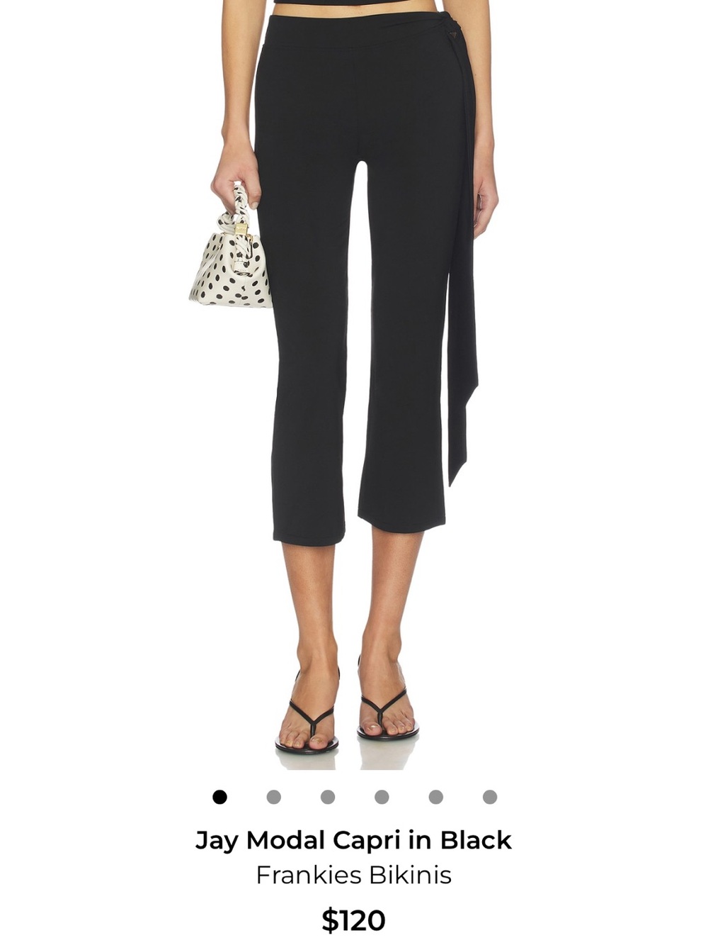 Frankie's Bikinis Jay Modal Capri Pants — Black
